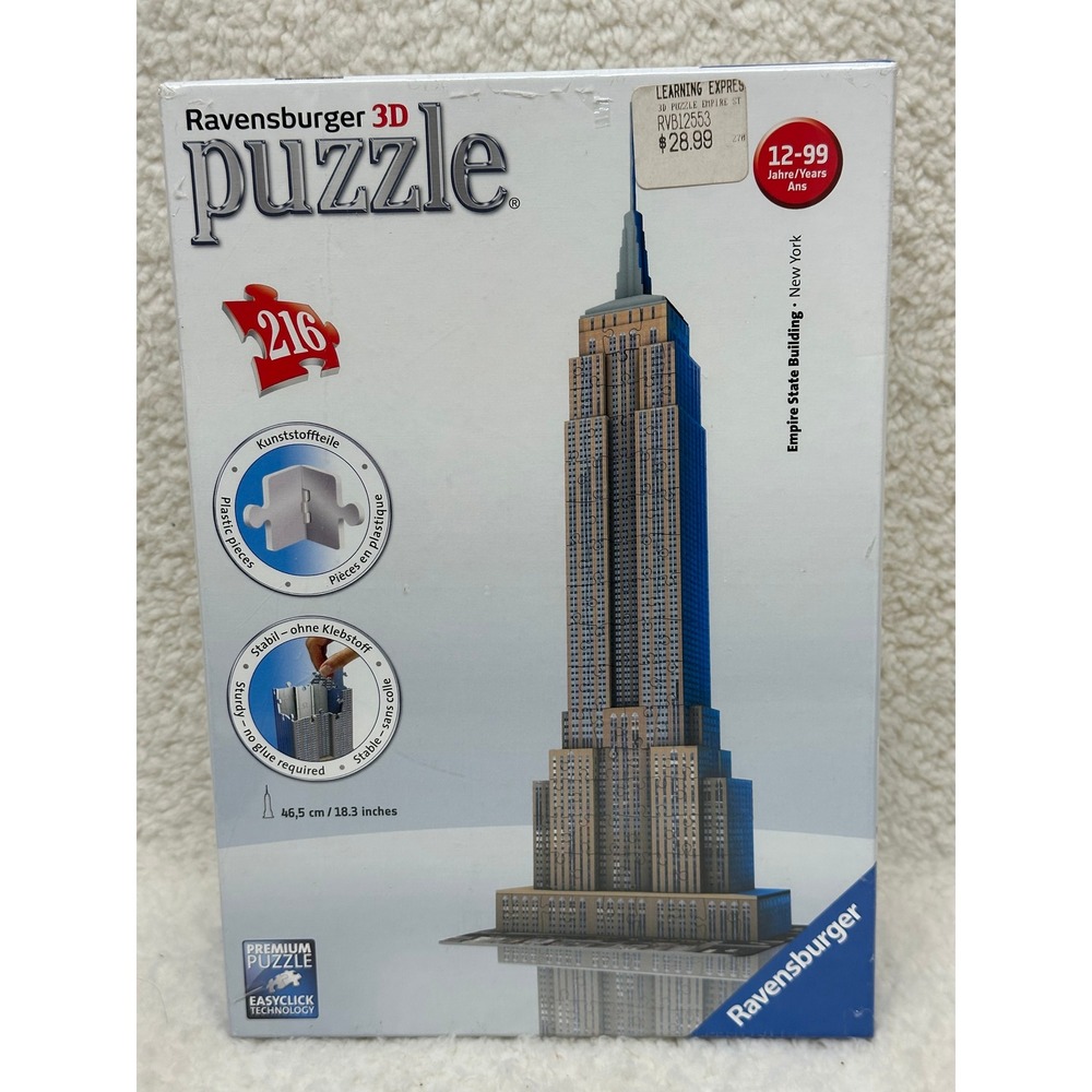 Ravensburger 3D Puzzle Empire State Building 216 Piece 12553 New